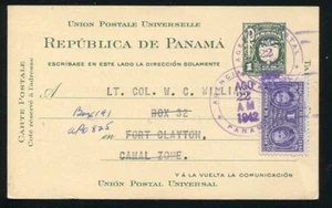 PANAMA POSTAL STATIONERY CANAL ZONE KODAK PHOTOGRAPHY CANCER CURIE 1942 - Picture 1 of 2