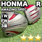 Honma Golf Amazing Spec Driver Fairway Wood 2Pcs Set Flex-R 3S Armrq 6 Used Jpn
