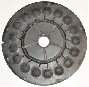 Vintage 12” Rubber Spin Casting Mold Circular Round Textured Earrings Brooch Pin - Picture 1 of 12