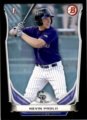 2014 Bowman Draft Picks Black Asia Kevin Padlo Colorado Rockies #DP123 - Image 1 of 2