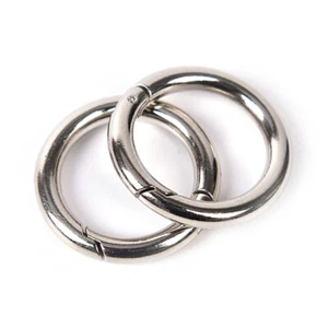 5pcs circle metal carabiner hook snap round clip hook keychain outdoor 35_.M _in - Picture 1 of 8
