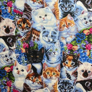 Jenny Newland Cats Fur Babies Cotton Fabric for Quilt, Craft, Sew - BY THE YARD - Picture 1 of 3