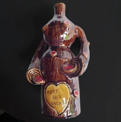 BOUTEILLE ANTHROPOMORPHE en céramique FERLAY de VALLAURIS barbotine - Photo 1/4