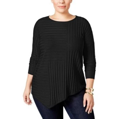  Suéter para mujer INC International negro mezcla de lana talla 1X venta al por menor $79. Foto 1 de 3