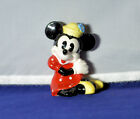 Minnie Mouse in Yellow Hat Seated Disney Japan Ceramic Figurine  3" Tall D-2