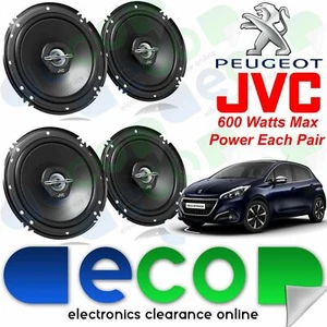 Peugeot 208 2012 On JVC 6.5" 1200 Watts 2-Way Front & Rear 5 Door Car Speakers - Picture 1 of 1