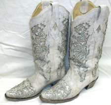 Corral Boots Women's 10-M Western-Glitter Rhinestone Hand Crafted (33 22) VG Cnd