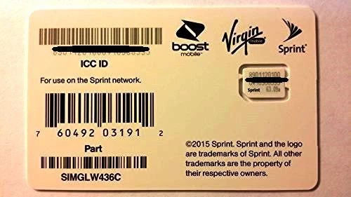 Sprint/Boost/Virgin/TING Nano/4FF SIM Card   - Image 1 of 3