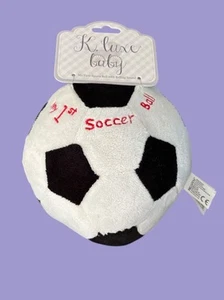Kellytoy K Luxe Baby Marke My First Sports 6 Zoll Plüsch Fußball mit Rassel - Bild 1 von 7