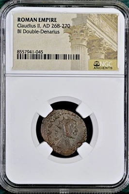 Emperor Claudius II Gothicus 268-270AD Genuine NGC Certified Ancient Roman Coin - Image 1 of 4