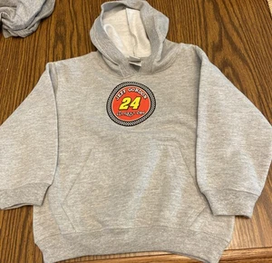 Child's. Unisex. Nascar. Hoodie. Jeff Gordon. 24 Size 4T. Gray. New Without Tags - Picture 1 of 4