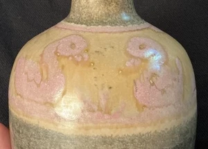 Jarrón de cerámica de gres italiano vintage Italia mediados de siglo moderno MCM lindos patos - Imagen 1 de 8