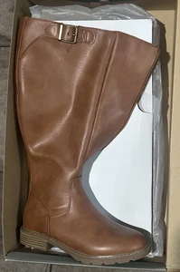 Vintage Brown Boots High Leather Boots NOS Time And Tru Boots 6w - Picture 1 of 4