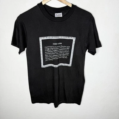 Camiseta vintage de piano coartada marfil de una sola puntada para hombre camiseta mediana Stedman Foto 1 de 4