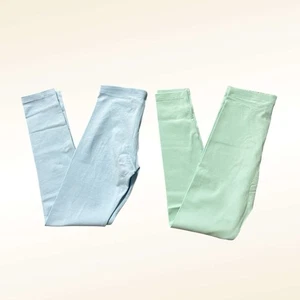 Tea Collection Kids Leggings NWT Size 10 Blue Green Pastel Everyday Basics - Picture 1 of 8