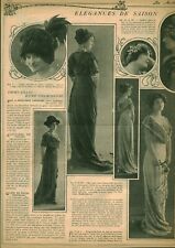 Publicité ancienne mode robes pour le jour et le soir 1911 issue de magazine
