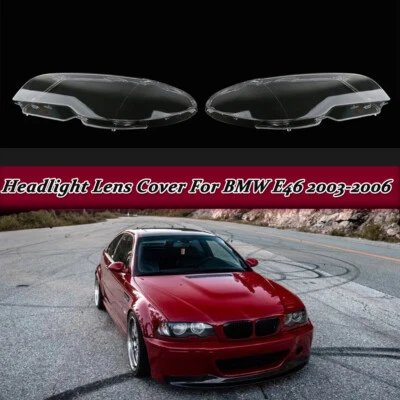 Cubierta de lente de faro izquierdo derecho para BMW E46 2003-2006 2 PUERTAS cupé 325ci 330ci Foto 1 de 4