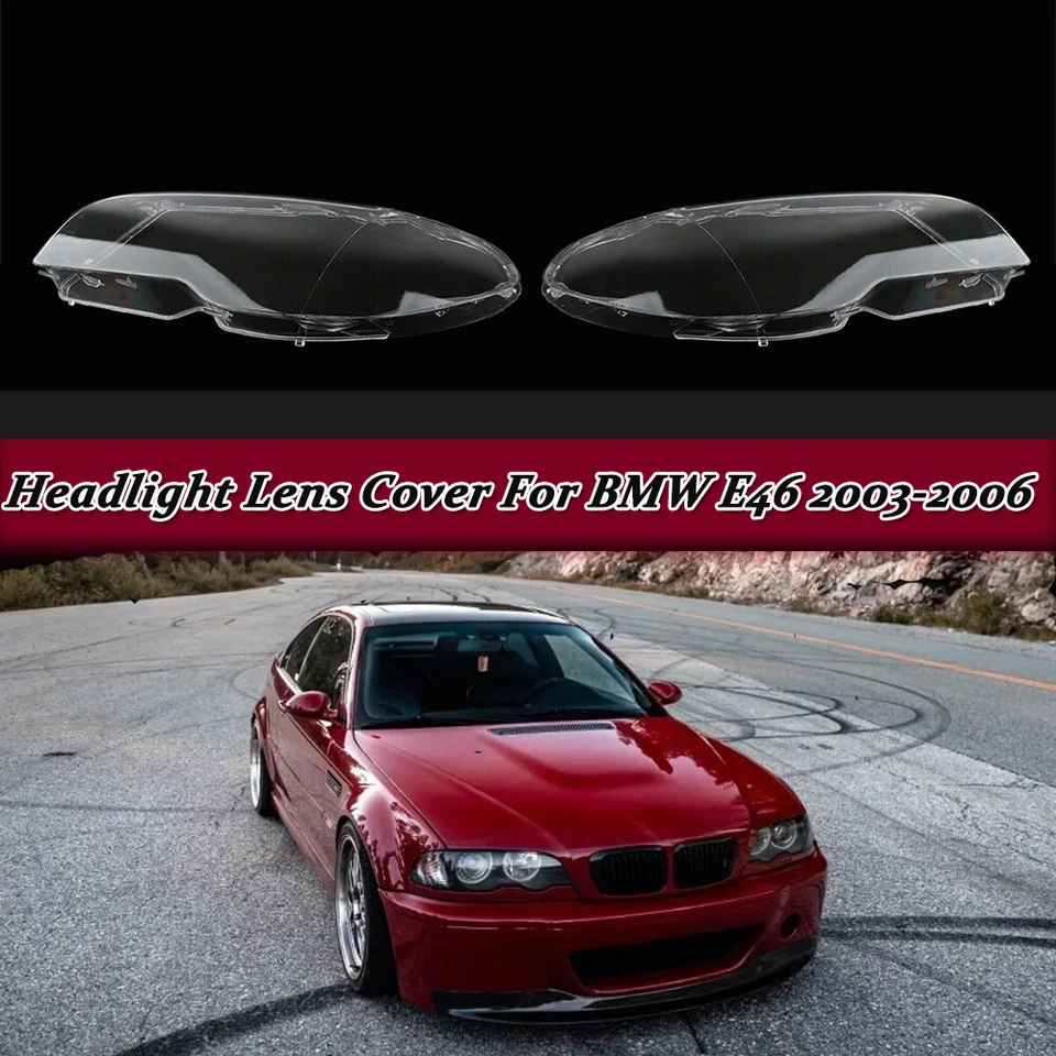 Крышка объектива левой правой фары для 2003-2006 BMW E46 2DR Coupe 325ci 330ci - Изображение 1 из 4