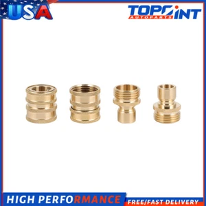3/4" Garden Hose Quick Connect Water Hose Fit Brass Female Male Connector 2PCS - Picture 1 of 8