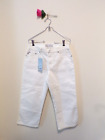 Duplex by Tyte Womens White Cotton Stretch Capri Jeans Size 6 NWT