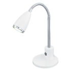 Table Lamp Colour White Chrome Steel Rocker Switch Bulb GU10 1x3W Included