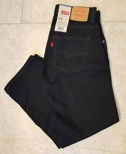 New Levis 550 Boys Relaxed Fit Jeans Black Denim Pants Size 27 Husky - Picture 1 of 6