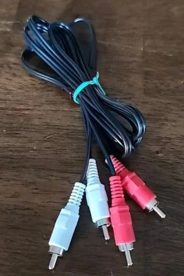 6 Foot Male to Male 2 RCA Stereo Audio Y Cord Cable 6' - Image 1 of 2