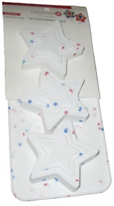 PATRIOTIC SILICONE  POPSICLE MOLD ~ STAR SHAPED ~ 3" X 3"  BY Celebrate-It - Picture 1 of 1