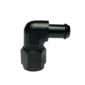 Adaptador de manguera de barra de 90 grados 8AN AN8 hembra a 1/2" (13 mm) negro - Imagen 1 de 3