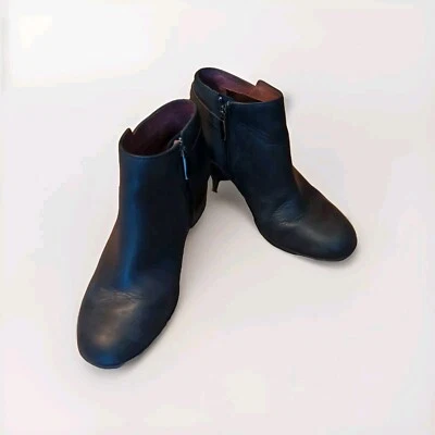 Botas Botín Dansko Perry Talla 40 Cuero Negro Tacón Bloque Cremallera Cómodas Foto 1 de 4