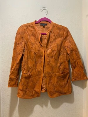 Top LAFAYETTE 148 Nueva York Talla 10 Ojales 100% Cuero Foto 1 de 4