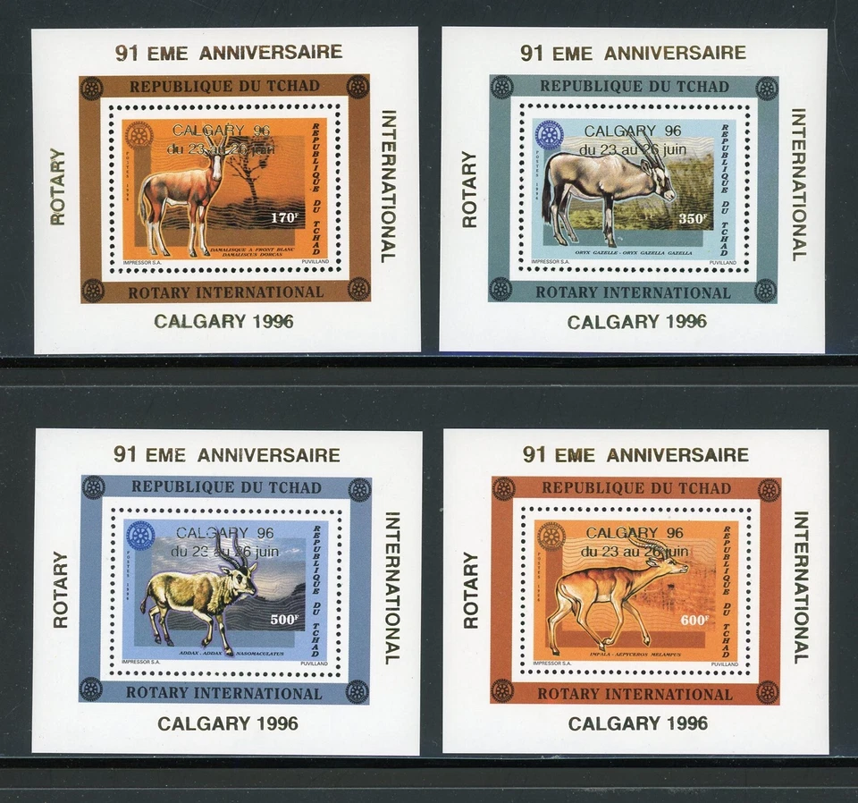 Billete de Chad después de Scott #725 MNH S/S Calgary 1996 oro sobreimpresión fauna $$ 439229 Foto 1 de 1