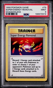 Shadowless Super Energy Removal 79/102 Base Set Pokemon Trainer Card PSA 9 MINT - Picture 1 of 2