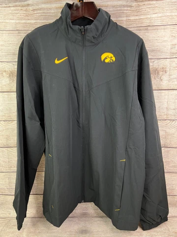 Nike Men's On Field University of Iowa Hawkeye Jacket Full Zip Black Sz. XXL NEW Cover