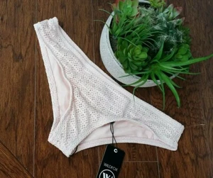 Wildfox Couture Hipster Bikinihose gehäkelt wie Größe Small rosa - Bild 1 von 6