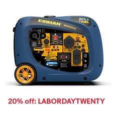 FIRMAN WH03242F 4000W Electric Start Dual Fuel Inverter Generator - Refurbished