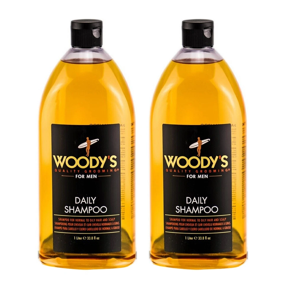 WOODY'S Champú Limpiador Diario para Hombres Cabello Normal a Graso - 33.8oz - Juego de 2 Foto 1 de 4