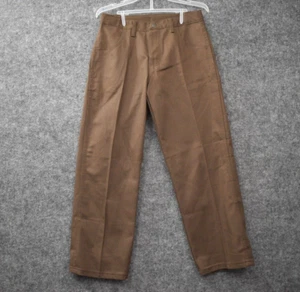 Wrangler Husky Relaxed Fit Boys 12 Brown Pant 24x25 Flat Front *See Condition - Picture 1 of 10