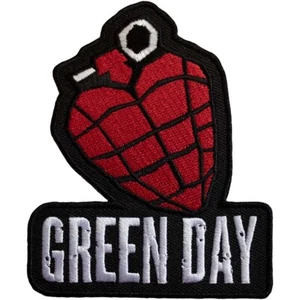 GREEN DAY GRENADE LOGO WOVEN SEW OR IRON ON PATCH OFFICIALLY LICENSED ITEM - Picture 1 of 7