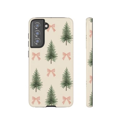 Vintage Christmas Tree Coquette Phone Case, iPhone 17 16 15 14 13 12 Pro Max - Image 1 of 2
