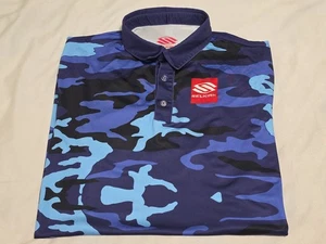 Selkirk Sport Performance Tee Blue Camouflage Polo/Golf/Tennis Shirt SZ Large  - Picture 1 of 13