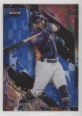 2024 Topps Finest Uncommon Blue Refractor /150 Jose Altuve #121 - Image 1 of 2