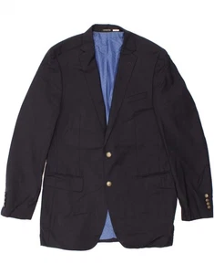 LONDON FOG Mens 2 Button Blazer Jacket UK 42 XL Navy Blue Wool EU09 - Picture 1 of 3