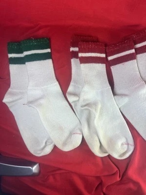 Tube Socks Striped Multi 3 Pack USA Thick 70s Sport Football Basketball 9-13 - Image 1 of 4