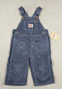 Levi's Corduroy Bib Overalls Baby Sz 12 Months Blue Carpenter Classic Retro - Picture 1 of 11