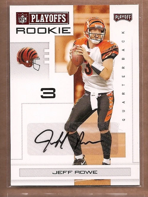 2007 Playoff NFL Playoffs Signatures Red #149 Jeff Rowe Auto /100  FB - Image 1 of 1