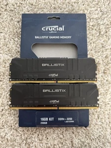 Crucial Ballistix 16GB (2x8GB) RAM DDR4 3200MHz BL8G32C16U4B.M8FE - Picture 1 of 5