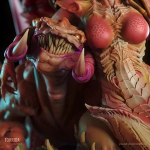 Comisión de Prueba de Artista Reina de Blades Mujer Alien Swarm Lord Ciencia Ficción Fan Art - Imagen 1 de 19