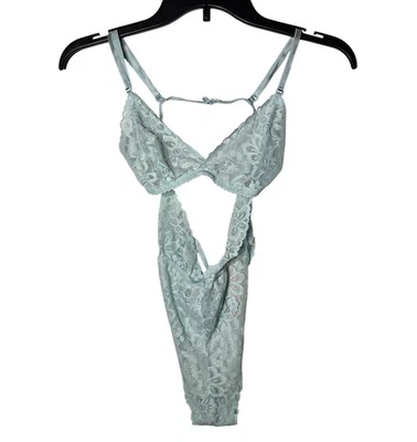 Victoria's Secret Lace One Piece Bodysuit Size Medium Lingerie Teddy Sexy Sheer - Image 1 of 4