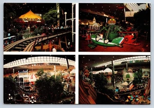 Vintage Postcard West Edmonton Mall Canada Interior Amusement Park Rides Train - Picture 1 of 2